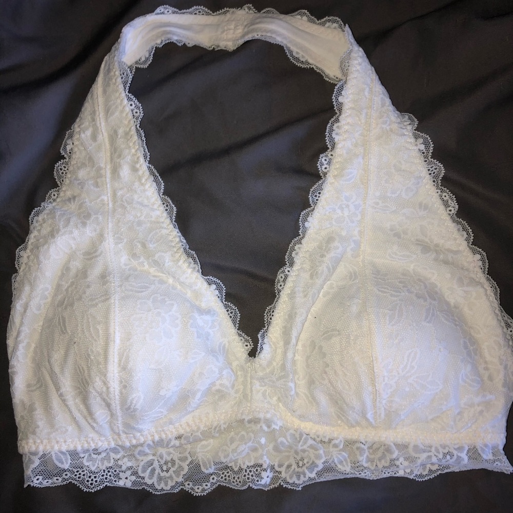 Gilly Hicks white bralette halter